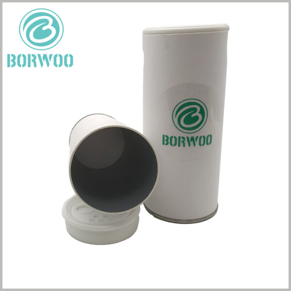 120g salt packaging cardboard tube with plastic sifter lid