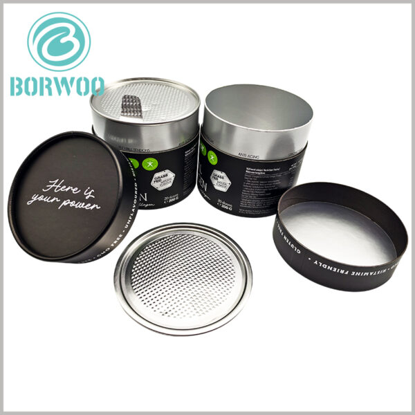 200g food powder packaging tube with Easy-tear aluminum foil lid