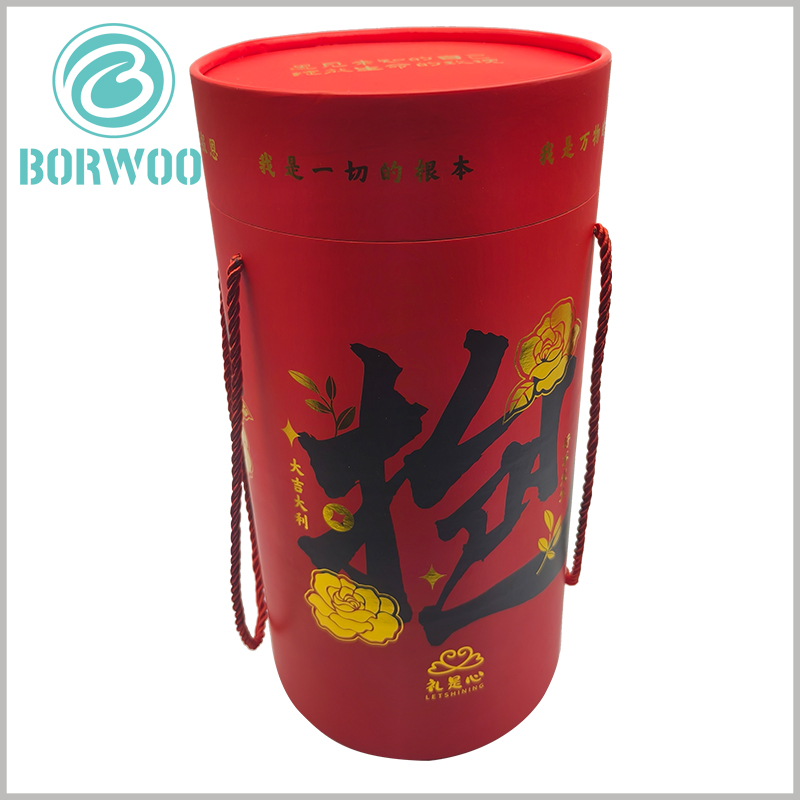 Custom Extra large diameter cardboard tubes packaging with rope handle, can meet the needs of large-sized products and is also convenient for customers to carry