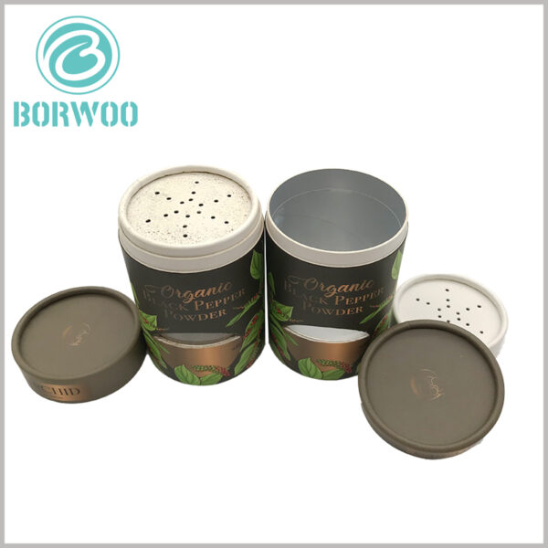 Custom spice packaging tube with window and Paper sifter