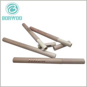 Eyebrow Pencil Packaging Paper Tube, the brand name is printed in rose gold, maintaining the consistency of the brand name across all product lines