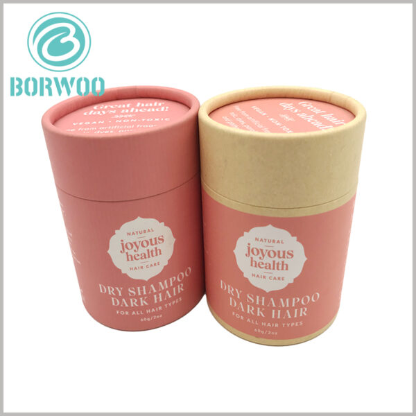 Printed paper tube packaging for dry shampoo powder