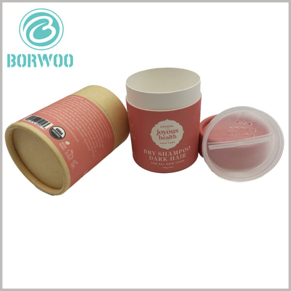 Small paper tube packaging for dry shampoo powder