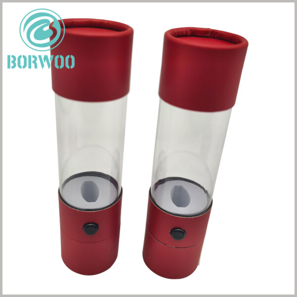 Vape plastic tube packaging with child resistant lock and paper lids