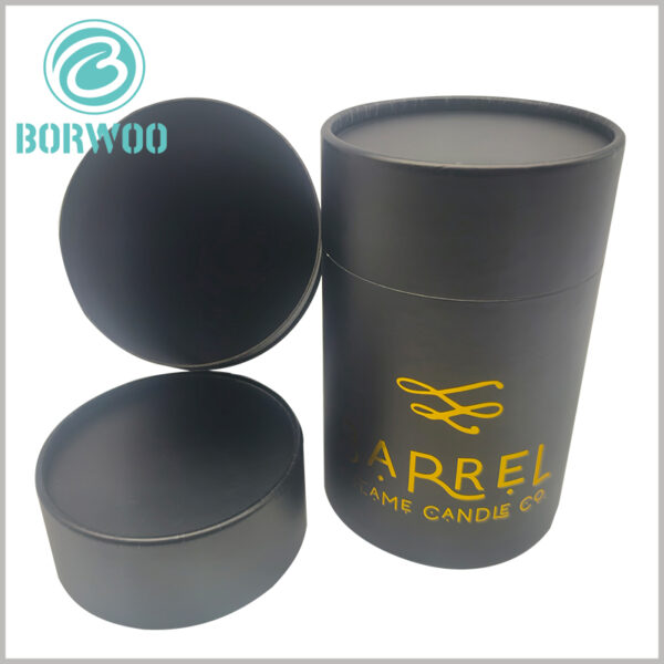 black paper tube candle packaging boxes wholesale