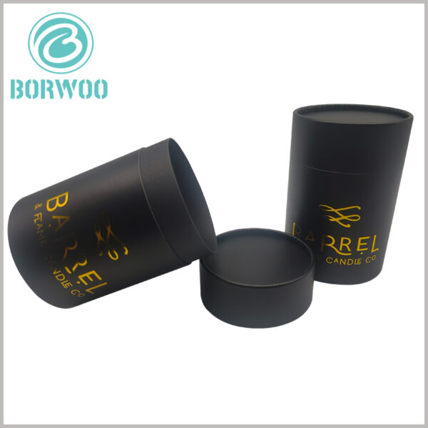 black paper tube candle packaging wholesale