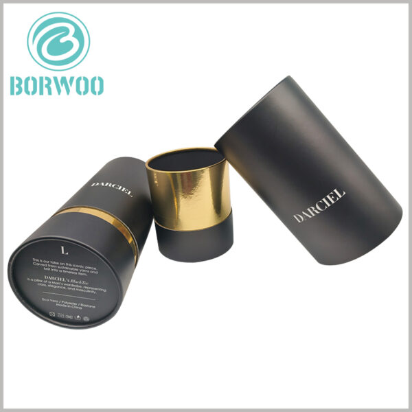 black sweater packaging tube box wholesale