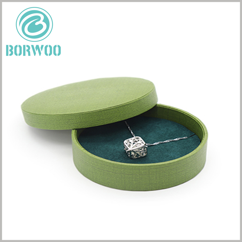 Fabric imitation round boxes with lids for jewelry packaging