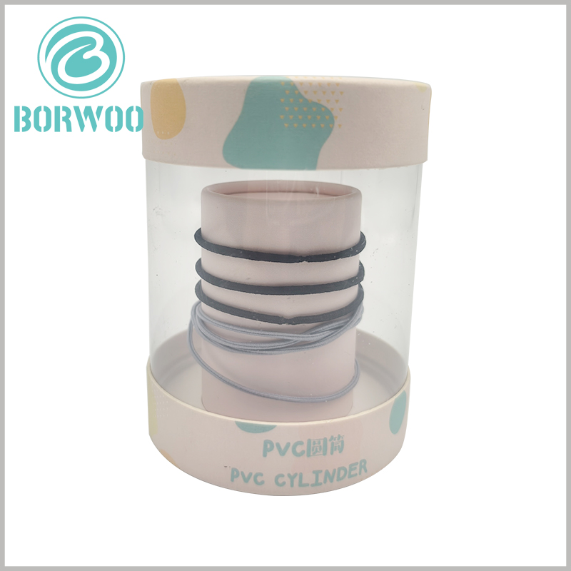 Hair band packaging tube, the entire plastic tube packaging is like a good display platform, which has a good display effect for the product