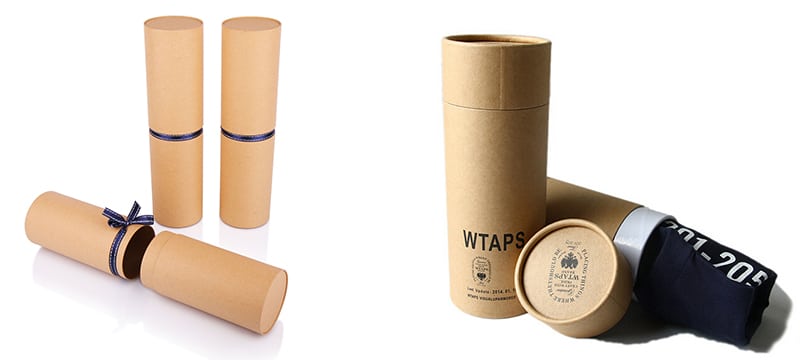 custom brown kraft paper tube packaging boxes with logo