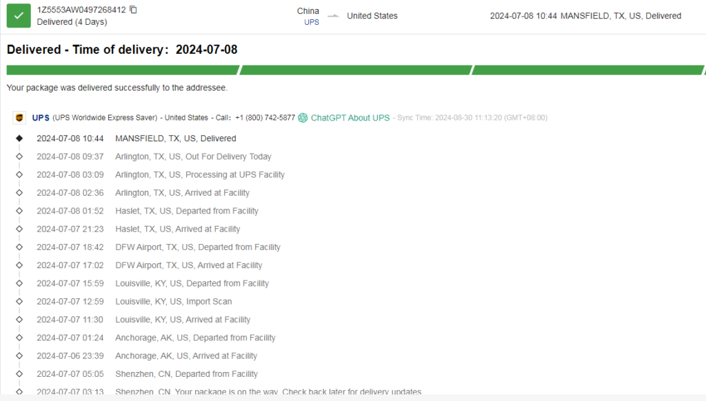 ups express delivery time(3-5 working days）